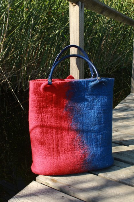 Merino wool Handbag “Kontrastas”