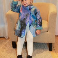 Merino wool coat for children “Vandenynas”