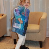 Merino wool coat for children “Vandenynas”